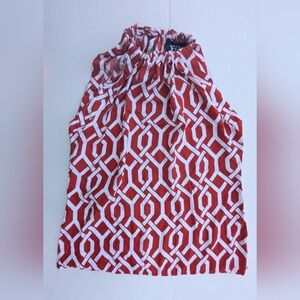 Escapade Red & White Geometric Loose cami